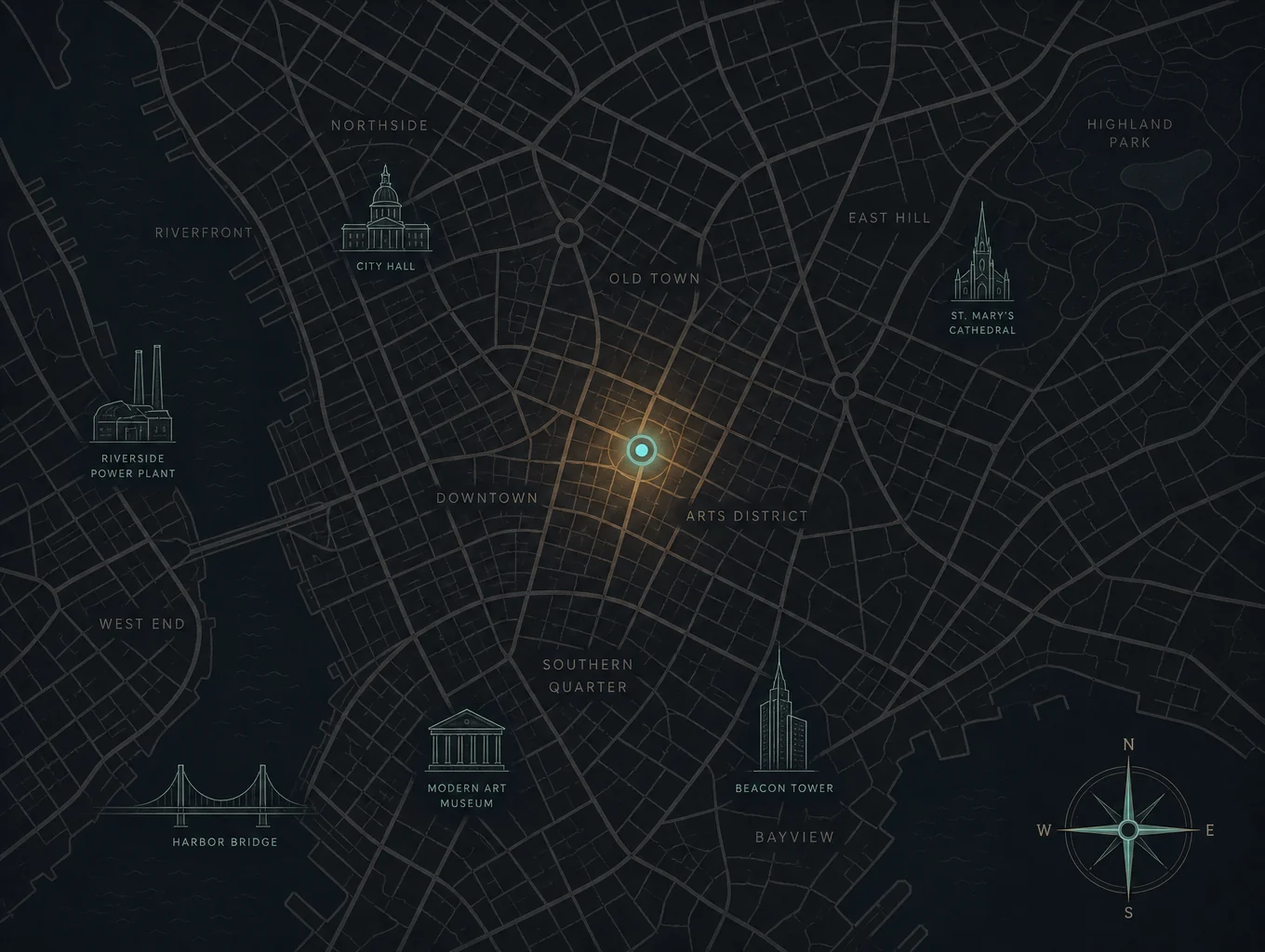 Vivid Studio location map